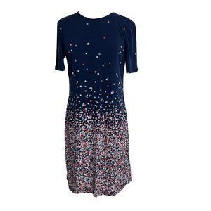 Michael Michael Kors Womens Dress Size Small Ombre Bloom Print Jersey Blue